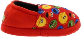 img 2 attached to 🍪 Sesame Street Elmo Cookie Monster Aline Slippers: Perfect for Boys and Girls (Toddler/Little Kid)