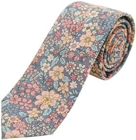img 4 attached to Jnjstella Cotton Floral Skinny Necktie