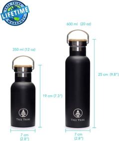 img 3 attached to Black Stainless Steel Water Bottle