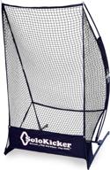 🏈 bownet solokicker football kicking net - portable, easy-to-setup training football net for kicking and punting practice (solo kicker, 7'4" x 4'), black - with carrying case logo