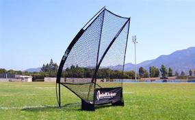 img 2 attached to 🏈 Bownet Solokicker Football Kicking Net - Portable, Easy-to-Setup Training Football Net for Kicking and Punting Practice (Solo Kicker, 7'4" x 4'), Black - With Carrying Case