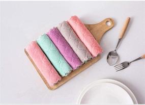 img 2 attached to Dishcloth Absorbent Cleaning Microfiber Cloth10 Pack
