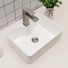 img 3 attached to Vessel Sink Rectangular Rectangle Bathroom