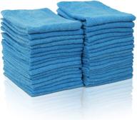 🧼 mastertop 36-piece pack of multi-purpose microfiber cleaning cloths - ideal for kitchen, home, car glass - lint-free, streak-free wash rag, window cleaner, dish cloth - 14x14 logo