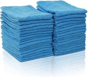 img 4 attached to 🧼 MASTERTOP 36-Piece Pack of Multi-Purpose Microfiber Cleaning Cloths - Ideal for Kitchen, Home, Car Glass - Lint-Free, Streak-Free Wash Rag, Window Cleaner, Dish Cloth - 14x14
