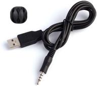 🔌 ritz-mart 3.5mm aux to usb charge cable adapter cord, black, 3 feet logo