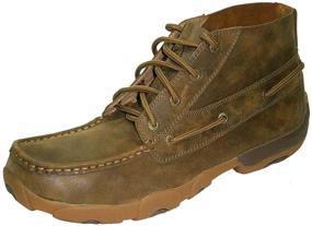 img 1 attached to 👞 CellStretch Men's Twisted Lace-Up Chukka Driving Shoes in Loafers & Slip-Ons