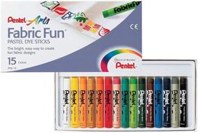 img 2 attached to 🖍️ Pentel Arts Fabric Fun Pastel Dye Sticks: Vibrant 15 Color Set (PTS-15)