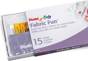 img 1 attached to 🖍️ Pentel Arts Fabric Fun Pastel Dye Sticks: Vibrant 15 Color Set (PTS-15)