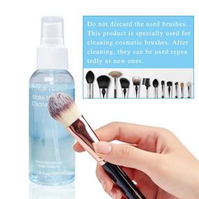 img 1 attached to 💼 Travel-Friendly Professional Makeup Brush Cleaner - Spray, Deep Clean, Quick-Dry, No-Wash Formula, 100 ml (3.38 oz)