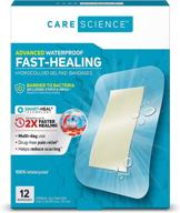 care science xl waterproof hydrocolloid gel pad bandages, 2x faster healing, 12ct - waterproof seal, barrier to bacteria - ideal for blisters or wound care логотип