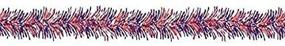 img 2 attached to 🎇 Patriotic Red, White & Blue Tinsel Garland by Greenbrier - 9 Ft