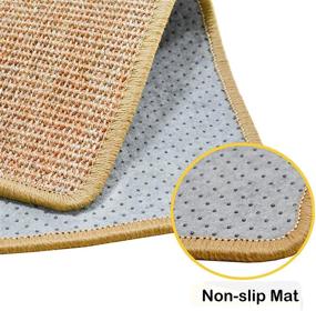 img 1 attached to 🐱 FUKUMARU Cat Scratcher Mat: Durable 23.6 x 15.7 Inch Sisal Scratch Mat for Cats, Horizontal Floor Scratching Pad Rug - Protect Carpets and Sofas