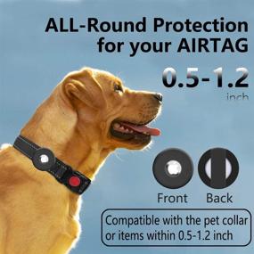 img 3 attached to PANZZDA Airtag Dog Collar Holder 4 Pack - Silicone Protection Case for Anti-Lost Apple Air Tag 2021 - Black, Blue, Green, Pink