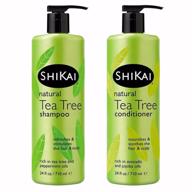 🍃 shikai tea tree shampoo & conditioner set: 24 oz of tea tree & peppermint oils for rich hair care logo