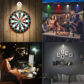 img 1 attached to 🌈 Versatile LUXSWAY Rechargeable LED Accent Lights: 360° Rotate Head, 12 Color Options, Remote Control, Perfect for Dart Board, Artwork, and Picture Display