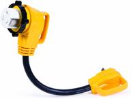 🔌 camco powergrip 18&#34; 90 degree locking rv electrical adapter -90 degree head design minimizes strain on power cord, weatherproof connection with locking ring - (55582) logo