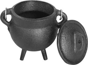 img 2 attached to 🔥 Cauldron - 3.5" Cast Iron Cauldron with Lid and Handle - Ideal for Incense Smudging, Sage Holding, Altar Rituals, and Burning Sessions