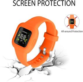 img 3 attached to 📱 Vanet 4 Pack Garmin Vivofit Jr 3 Bands for Kids - Soft Silicone, Sporty & Adjustable Replacement Bands in Red/Orange/Lime/Teal Green