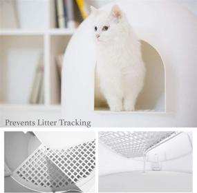 img 2 attached to 🏠 Pidan Igloo Cat Litter Box Enclosure: High Dome Covered Litter Box House with Stylish Minimalist Design – 2016 German Red Dot Design Award Winner