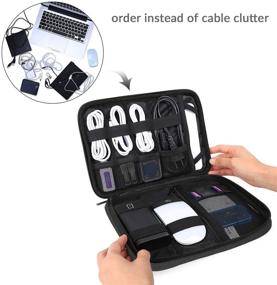 img 3 attached to 🔌 BAGSMART Electronic Organizer: Travel Cable Organizer for iPad Mini, Cables, Chargers, USB, SD Card – Efficient Electronics Accessories Storage