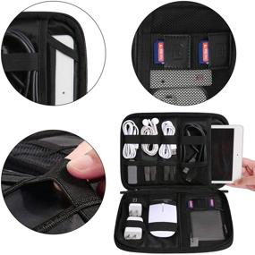 img 1 attached to 🔌 BAGSMART Electronic Organizer: Travel Cable Organizer for iPad Mini, Cables, Chargers, USB, SD Card – Efficient Electronics Accessories Storage