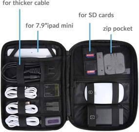 img 2 attached to 🔌 BAGSMART Электронный органайзер: Путешественник кабельный органайзер для iPad Mini, кабелей, зарядок, USB, SD-карт - эффективное хранение электронных аксессуаров.
