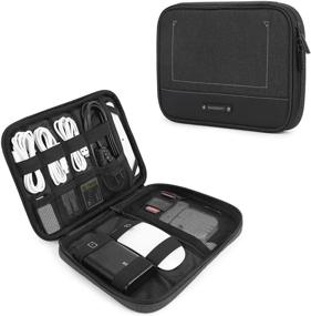 img 4 attached to 🔌 BAGSMART Electronic Organizer: Travel Cable Organizer for iPad Mini, Cables, Chargers, USB, SD Card – Efficient Electronics Accessories Storage