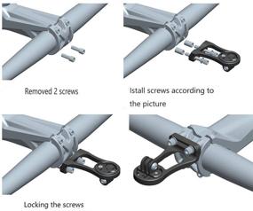 img 2 attached to Wileosix Комбинированный крепеж для велокомпьютера Out Front Bike Mount для Wahoo Elemnt, Elemnt Bolt, Elemnt Mini - включает адаптер GoPro и для насадки велосипедного фонаря.
