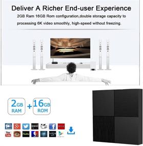 img 1 attached to 📺 Smart TV Box Android 9.0, Android Boxes with 2GB RAM and 16GB ROM, H6 Quad-Core Processor, 6K Ultra HD, 2.4G WiFi, H.265 Decoding, 3D Support, Internet Media Player