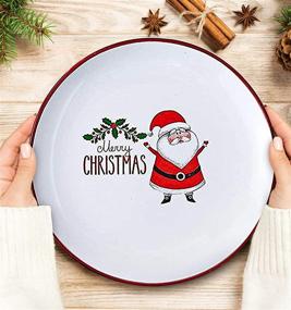 img 3 attached to Ceramic Dinner Plates with Christmas Holiday Inspiration