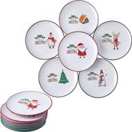 ceramic dinner plates with christmas holiday inspiration logo