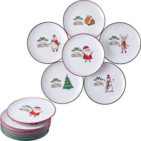 img 4 attached to Ceramic Dinner Plates with Christmas Holiday Inspiration