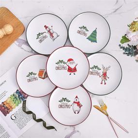 img 1 attached to Ceramic Dinner Plates with Christmas Holiday Inspiration