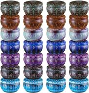 🕯️ ahyiyou diy candle tins - set of 28, 7 color round containers with lids and candle wicks for candle making, arts and crafts, storage, and more logo