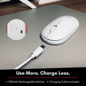 img 2 attached to Macally Wireless Bluetooth Mouse Rechargeable - Simplify Your Workspace with a Quiet and Compatible Apple Mouse for Laptop, Desktop PC, Mac, MacBook Pro Air, iPad, iOS, and Android Devices