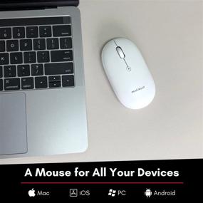 img 3 attached to Macally Wireless Bluetooth Mouse Rechargeable - Simplify Your Workspace with a Quiet and Compatible Apple Mouse for Laptop, Desktop PC, Mac, MacBook Pro Air, iPad, iOS, and Android Devices