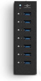 img 3 attached to Vantec 7-Port USB 3.0 Hub, Aluminum, Full Powered, Mountable 💻 with 1.5A Data & Charging, BC 1.2, Premium 12V/3A Adapter - Black