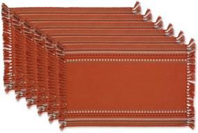 img 4 attached to Коллекция DII фартуков Southwest Hacienda Stripe для столов, набор из 6 штук, 13x19 дюймов, дизайн Sedona Sunset