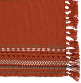 img 2 attached to Коллекция DII фартуков Southwest Hacienda Stripe для столов, набор из 6 штук, 13x19 дюймов, дизайн Sedona Sunset