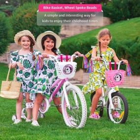 img 2 attached to 🚲 Enhance Your Child's Bike with Kortes Children's Bike Accessories: Bike Bell, Streamers, Front Handlebar Basket with Sticker