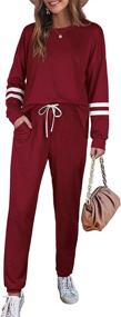 img 4 attached to 🎄 Women's Christmas Lounge Sweatsuits with Jogger Outfits - Enhance Your Style with Comfy Clothing