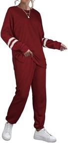 img 2 attached to 🎄 Women's Christmas Lounge Sweatsuits with Jogger Outfits - Enhance Your Style with Comfy Clothing
