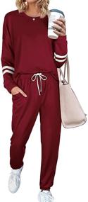 img 3 attached to 🎄 Women's Christmas Lounge Sweatsuits with Jogger Outfits - Enhance Your Style with Comfy Clothing