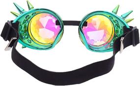img 1 attached to 🌈 Colorful Kaleidoscope Rainbow Sunglasses by FIRSTLIKE Festivals