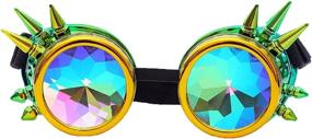 img 3 attached to 🌈 Colorful Kaleidoscope Rainbow Sunglasses by FIRSTLIKE Festivals