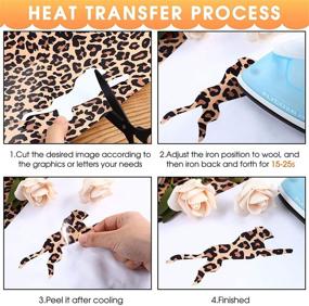 img 1 attached to 🐆 Leopard Cheetah Heat Vinyl Transfer - DIY Clothing, T-Shirt & Hat Iron-Ons - 8 Sheets, 12x10 Inch