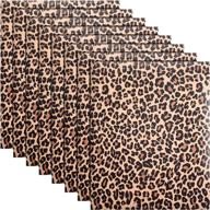 🐆 leopard cheetah heat vinyl transfer - diy clothing, t-shirt & hat iron-ons - 8 sheets, 12x10 inch logo