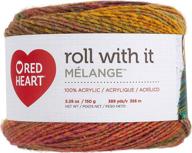 🧶 melange yarn red heart roll with it - curtain call logo