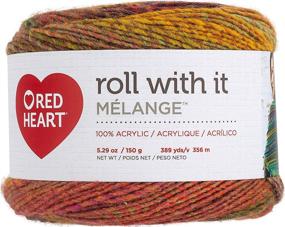 img 2 attached to 🧶 Melange Yarn Red Heart Roll with It - Curtain Call